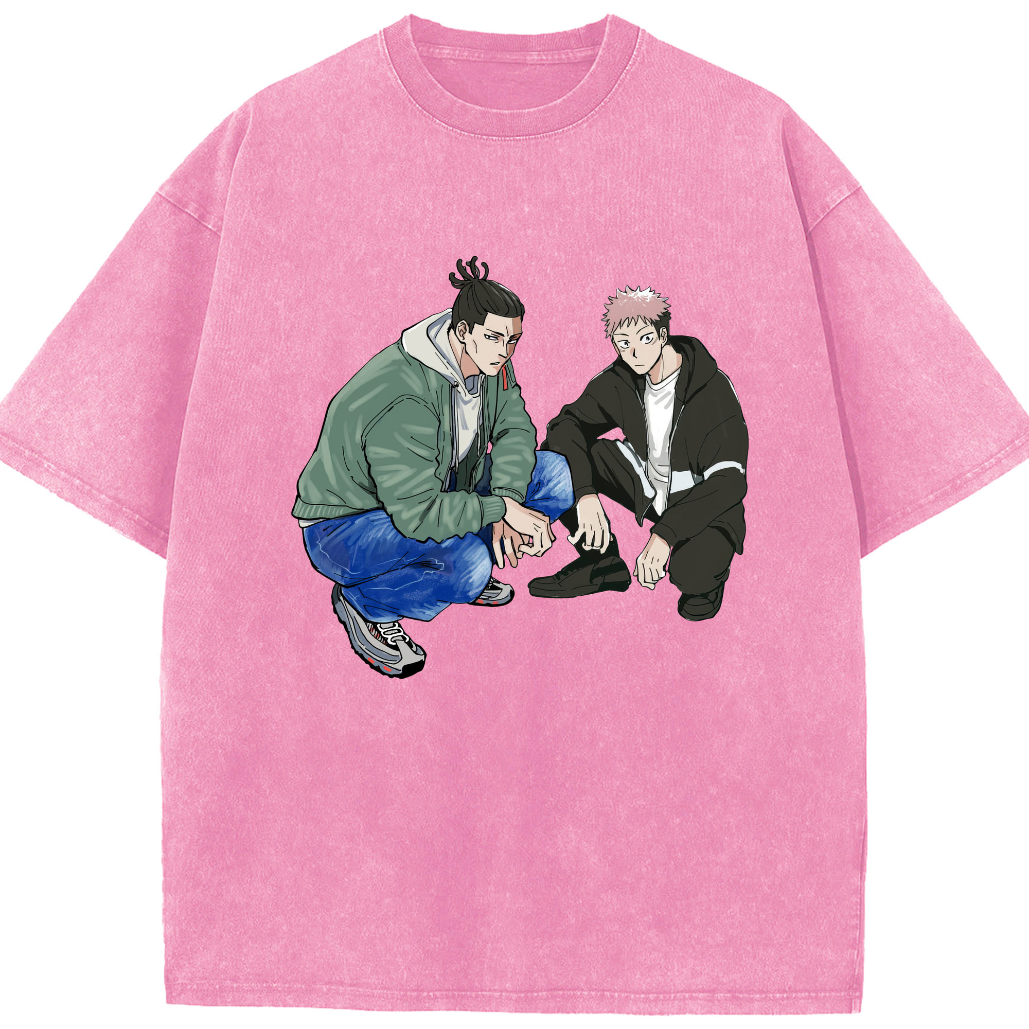 （画像用） 呪術廻戦 Jujutsu Kaisen 綿100% ヴィンテージ風 半袖Tシャツ（フロントプリント）
